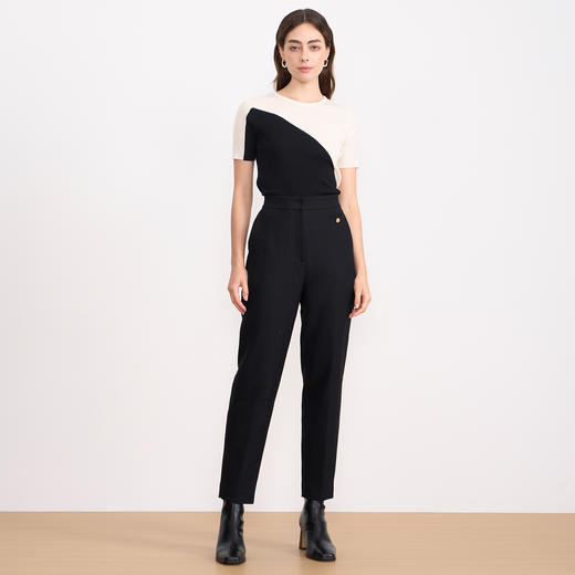 EITIE爱特爱冬季新款通勤百搭显瘦100%绵羊毛毛呢裤子7605303 商品图6