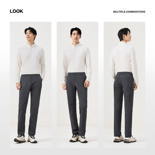 【暗格纹肌理】柒牌男士梭织休闲裤秋冬新款易打理百搭休闲长裤129H72280 商品图2