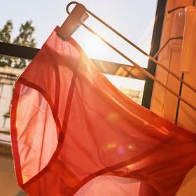 [屁侠推荐]Clarkarida卡恩 女士轻薄裸感冰丝网纱内裤3条装 无痕贴合 提臀塑型