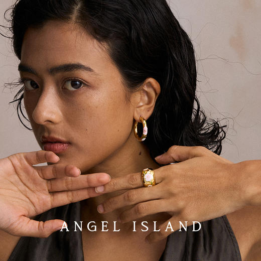 ANGEL ISLAND「花园」彩色/白色滴釉浮雕花卉戒指 商品图12