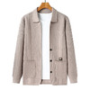 新款春秋季男士针织开衫毛衣外套休闲纯色简约百搭上衣男装 商品缩略图4