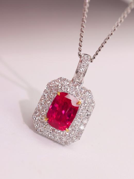 1ct刻面红宝石吊坠 商品图2