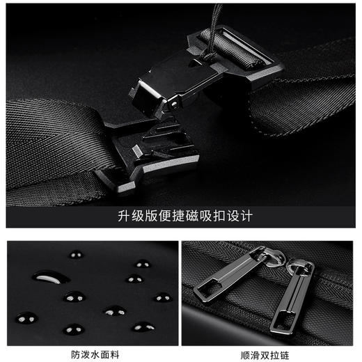 【防水斜挎包男骑行机能工装包】牛津布时尚男士胸包通勤单肩包 商品图1