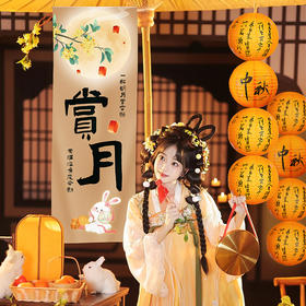 【中秋限定❗️氛围感拉满的装饰套装】花好月圆，万家灯火，阖家团圆！节日灯笼场景布置商场门店橱窗挂布拍照打卡背景墙条幅