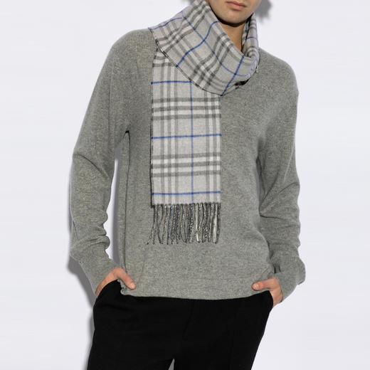 BURBERRY 巴宝莉 男女同款双面两用羊绒格纹围巾 格子 8095700 A1345 商品图3