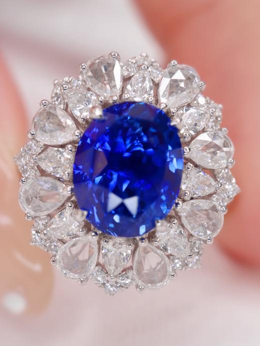 2.7ct刻面蓝宝石戒指吊坠两用 商品图1