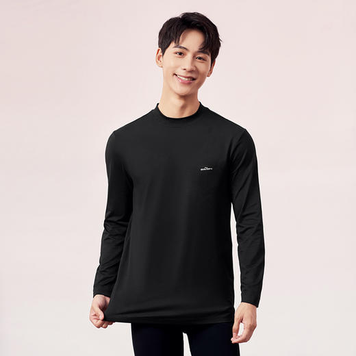 柒牌男装中领长袖保暖上衣抗菌防螨吸湿排汗远红外发热内衣打底衫129F70420 商品图1