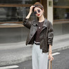 HR WAY2555复古港式短款风衣外套立领休闲皮夹克 商品缩略图0