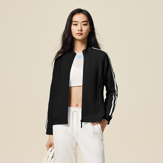 安踏易打理外套丨立领针织开衫女冬季新款训练运动跑步上衣162547701 商品图0