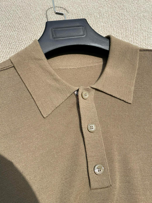 93-3 高端商务休闲绅士服装 男生精纺羊毛polo短袖 低调高级 老朱穿M 商品图8