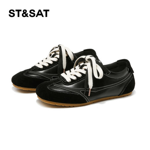 星期六复古系带绒面休闲德训鞋SSD3112T1B 商品图7