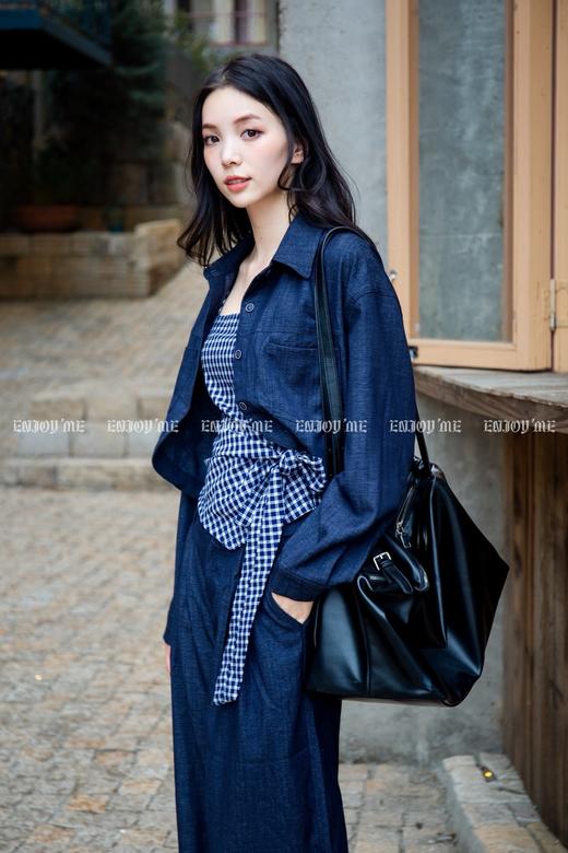 【门店同款】ENJOY秋季“城市与旷野”韩系格纹三件套 165043738 商品图1