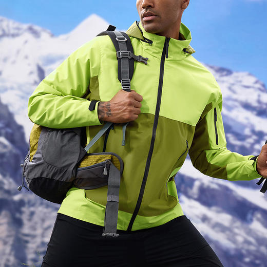 跃牌【欲动春风】男装系列 男女多功能户外运动冲锋衣外套连帽防风防水登山服骑行徒步上衣D16007 商品图0