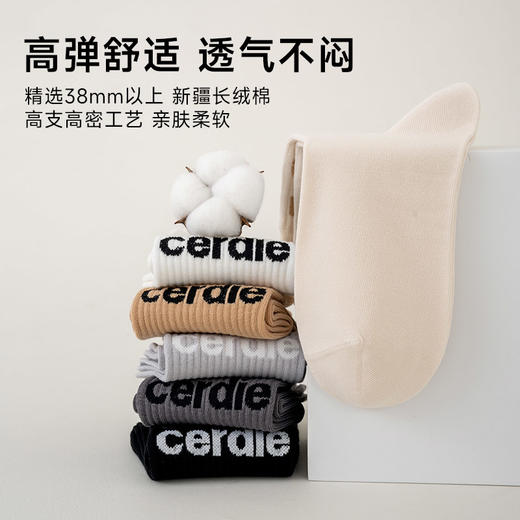 男士潮流中筒袜（字母） 商品图1