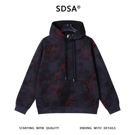 WY1054SDSA男士秋冬新款痞帅男装时尚撞色割破连帽卫衣百搭时尚上衣套头 商品图0