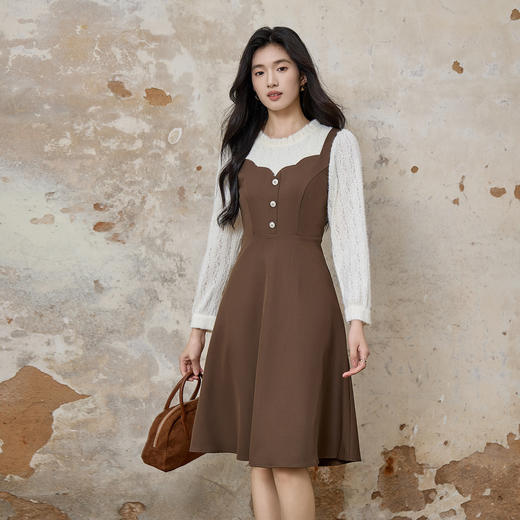 奢姿大码女装2025秋季新款时尚拼接连衣裙胖妹妹气质优雅减龄裙子9953869884 商品图1