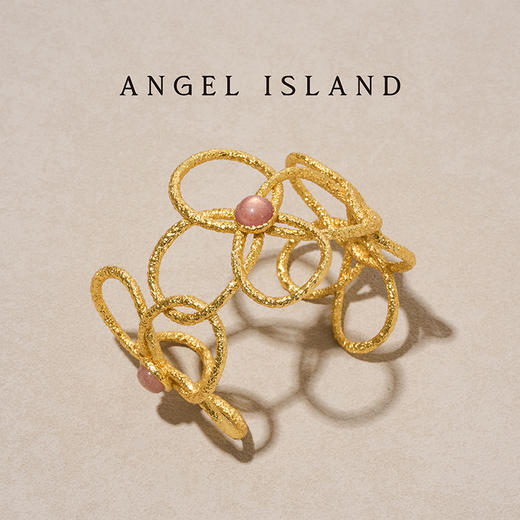 ANGEL ISLAND「露西亚Lucia」镂空肌理花朵开口手镯 商品图5