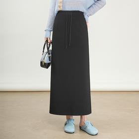QYM 95851-Y休闲直筒半身裙包臀裙开衩一步裙