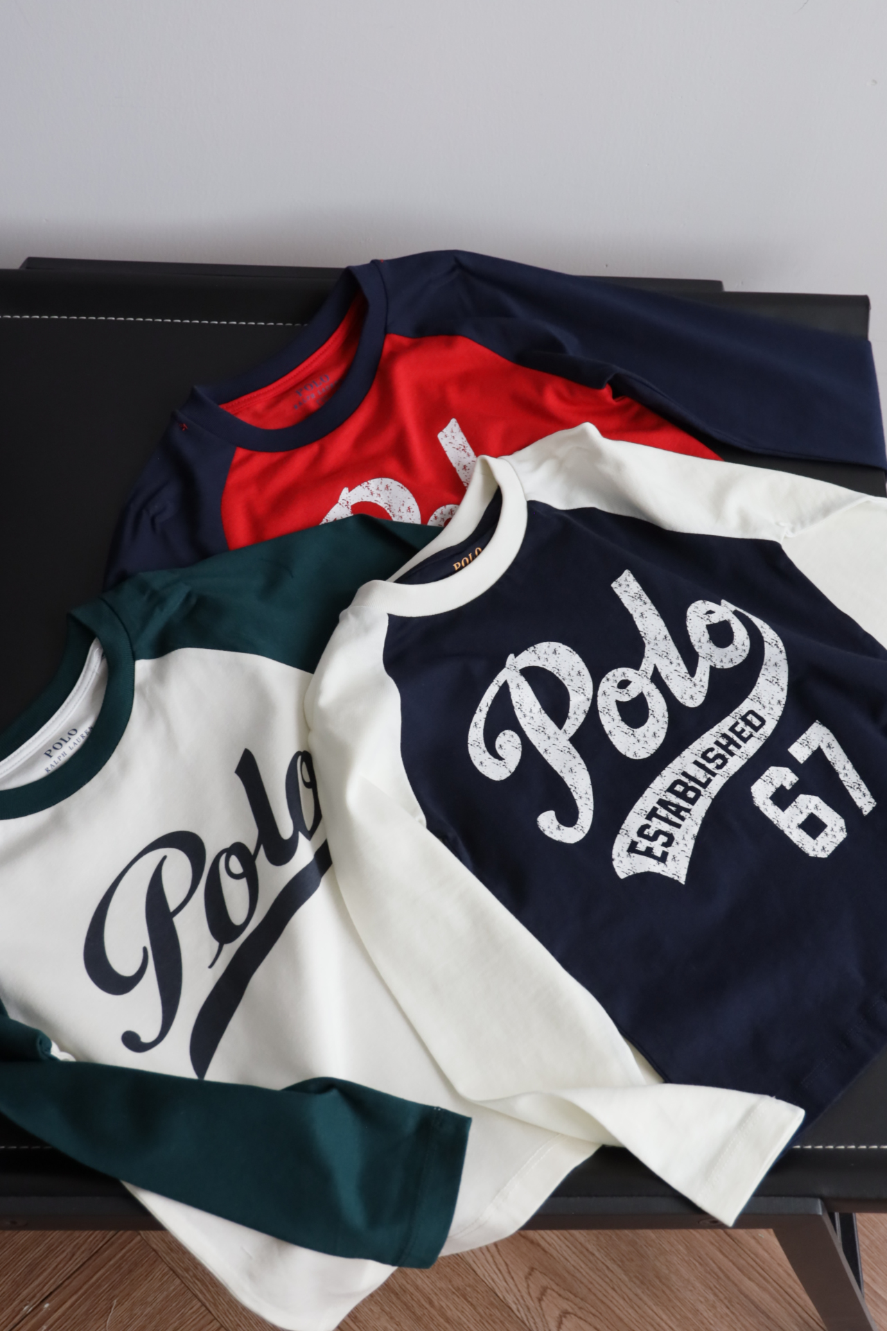 25新款 R.L儿童马球 长袖纯棉打底重工T恤 TZ010