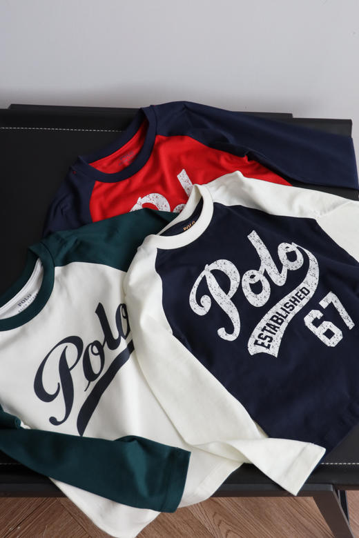 25新款 R.L儿童马球 长袖纯棉打底重工T恤 TZ010 商品图0