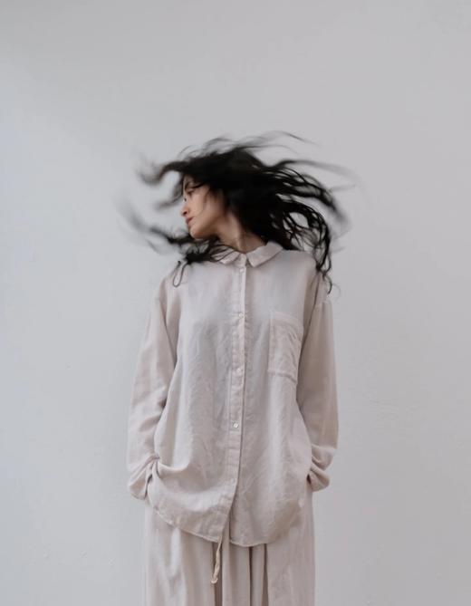 elsa esturgie 2色宽松版型羊毛薄衬衫 商品图10