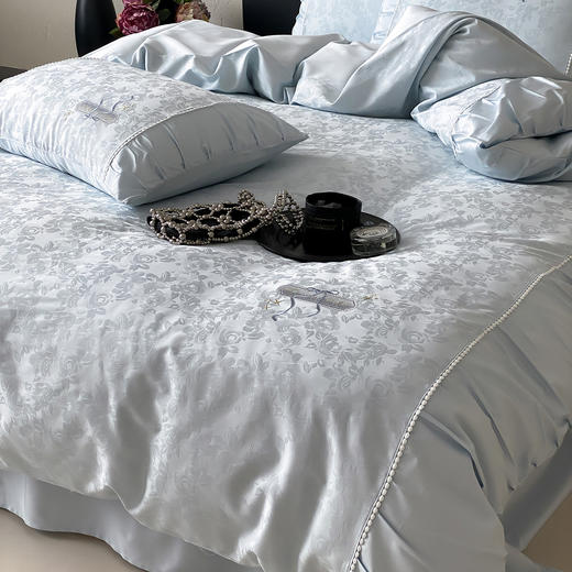 【热卖推荐】自然醒50支全棉提花四件套-晨露微光AN 商品图5