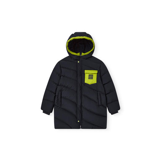 【商场同款】英氏儿童羽绒服冬季连帽长款外套保暖防风男宝宝新款超韧绒 商品图4