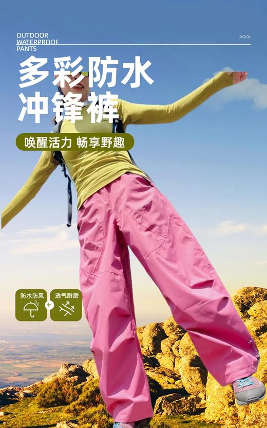 纳趣户外加绒保暖情侣滑雪裤登山徒步冲锋裤全压胶防水10000+宽松工装版 商品图5