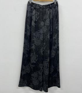NC流行花色松紧腰阔腿裤50704（黑）秋季 153030130321