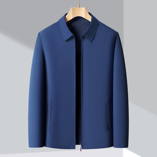 【男士新款翻领夹克衫】长袖夹克时尚都市中年商务行政高端外套 商品图2