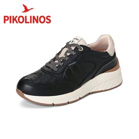 【Pikolinos 】  B3F | 派高雁季擦色牛皮拼色系带深口运动休闲鞋PL254702