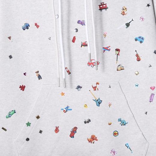 SDSA男士秋冬新款痞帅男装复古卡通印花假三件连帽卫衣时尚潮牌 商品图2