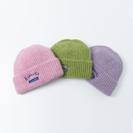 cicochild2025年冬季新款亲子中大童棉羊毛混纺纯色保暖针织冷帽 商品图4