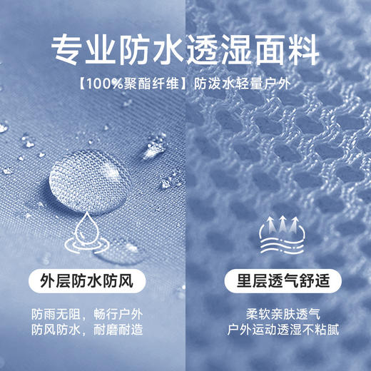 跃牌【欲动春风】男装系列 户外防风防水冲锋衣外套男女露营登山徒步立领夹克运动风衣D16004 商品图2