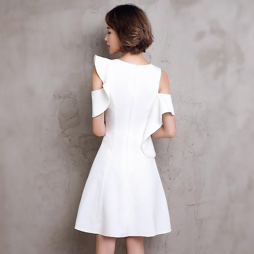 OLrain欧芮儿夏日度假风白色连衣裙轻盈仙女裙 商品图2