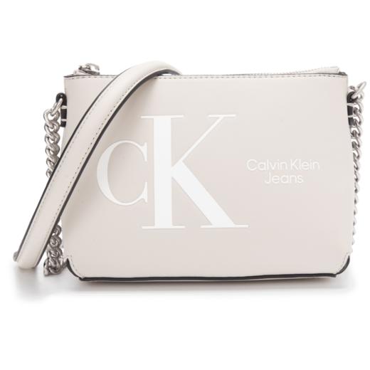 706456533764 卡尔文克雷恩Calvin Klein CK女包经典大众醒目哑光压纹LOGO拉链链条单肩斜挎包礼物DH3104【21*8.5*14.5cm】 商品图0