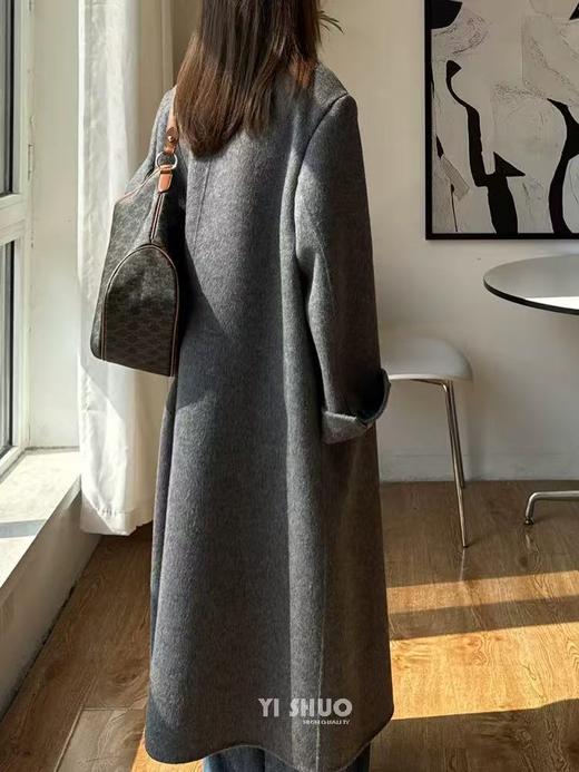【YW】无忧购韩版宽松廓形百搭正肩双面羊毛大衣8812枪脖领（现货48小时发货） 商品图2