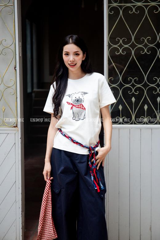 【门店同款】ENJOY秋季编绳阔腿休闲裤 164698038 商品图4