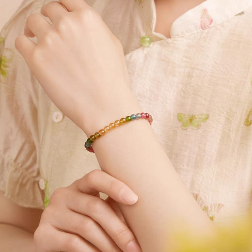 心想事成天然碧玺手串5mm 商品图3