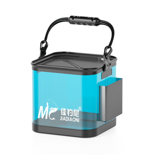 佳钓尼折叠加强透明蓝色EVA水桶快速便携方便携带手提活鱼桶 商品图6