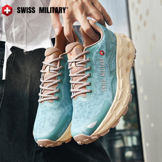 【透气贾卡网面 Q弹缓震发泡中底 四季都能穿】瑞士军工SWISS MILITARY 耐磨防滑 软底运动鞋厚底休闲鞋 商品图9
