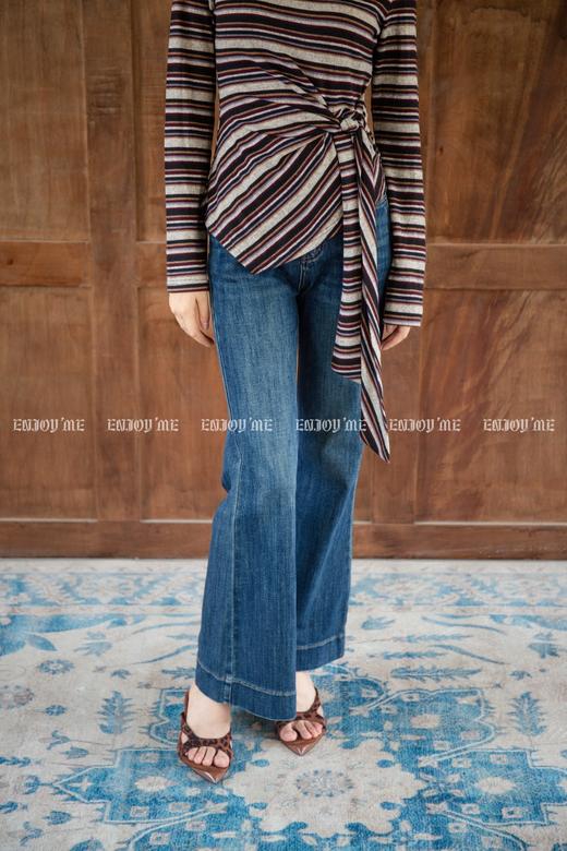 【门店同款】ENJOY秋季豹纹腰带喇叭裤 165443854 商品图5