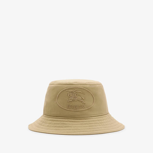 BURBERRY 巴宝莉 男女同款马术骑士印章刺绣嘎巴甸渔夫帽 浅黄色 8110782 C2981 商品图0