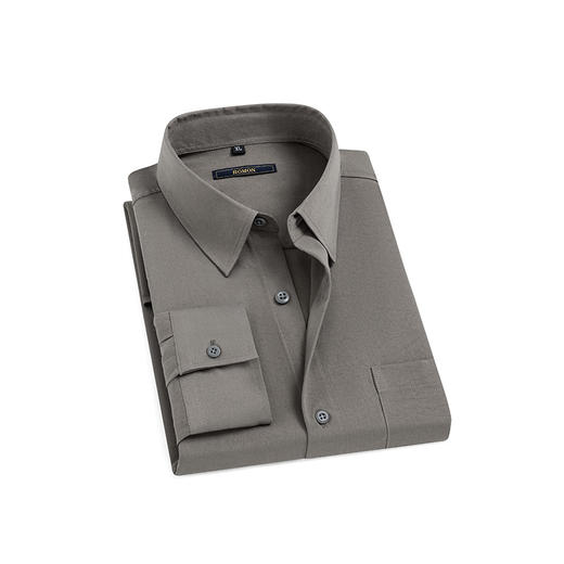 罗蒙春秋款长袖衬衫男士时尚百搭休闲舒适男士长袖衬衣 商品图13