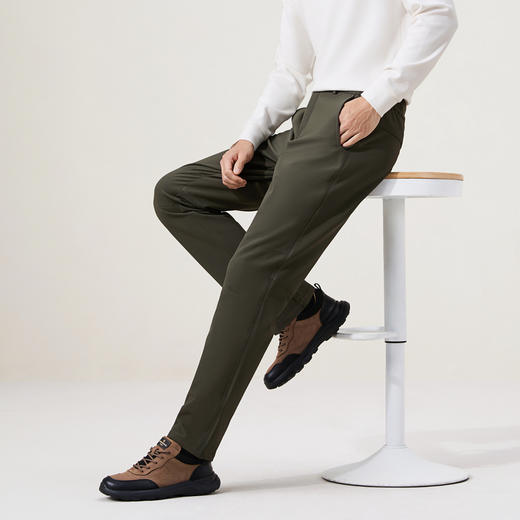 【四面弹】柒牌休闲梭织长裤都市户外抗皱耐磨保暖半松紧腰长裤131H70090 商品图1