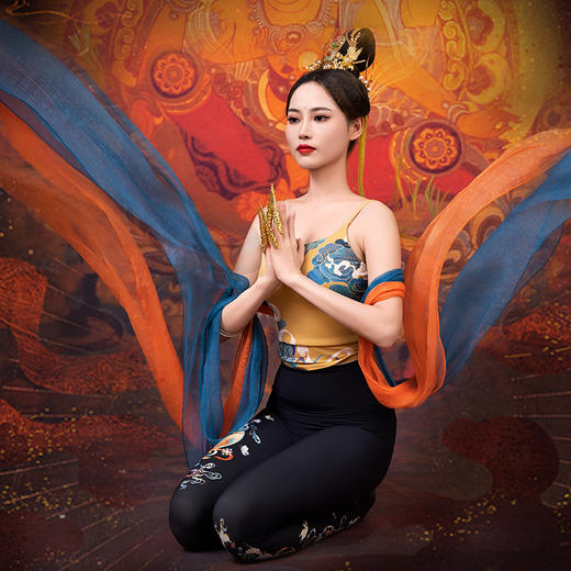 【现货秒发】壁虎瑜伽【梦回敦煌+入画】限量款印花套装 商品图5