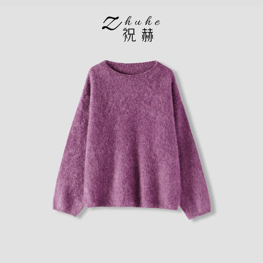 （合作款）羊毛羊绒混纺软糯花纱针织衫 yb1022019 商品图2