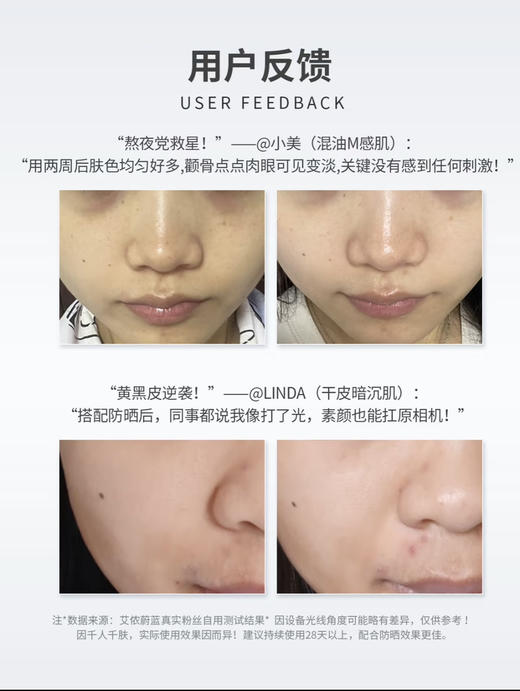 艾侬蔚蓝光感熊果苷精华去黄提亮均匀肤色k暗沉15mlx2 商品图3
