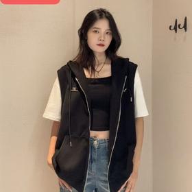 NC连帽拉链宽松短袖外套50702（黑）秋季 253011930321