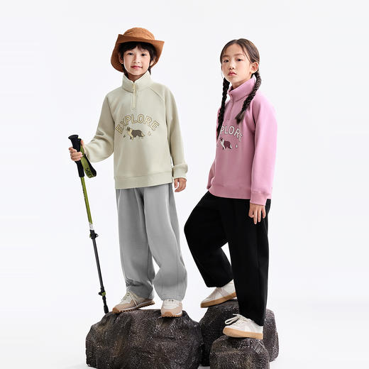 男女童全腰针织夹裤冬季新款安奈儿童装EM546606 商品图6